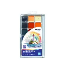 Акварельні фарби Kite Classic , 18 кольорів (K-066)