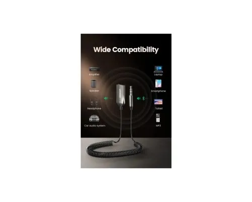 FM модулятор Ugreen Bluetooth 5.0 Aux with mic CM309 UGREEN Black (70601)
