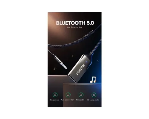 FM модулятор Ugreen Bluetooth 5.0 Aux with mic CM309 UGREEN Black (70601)