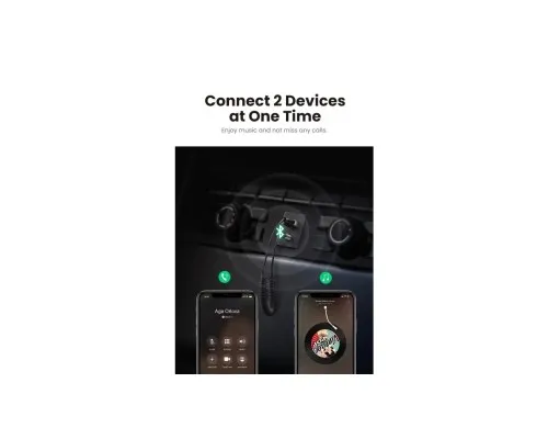 FM модулятор Ugreen Bluetooth 5.0 Aux with mic CM309 UGREEN Black (70601)