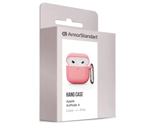 Чохол для навушників Armorstandart Hang Case для Apple AirPods 4 Pink (ARM81290)