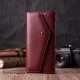 Гаманець ST Leather З натуральної шкіри Бордовий (22547)