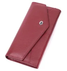 Гаманець ST Leather З натуральної шкіри Бордовий (22547)