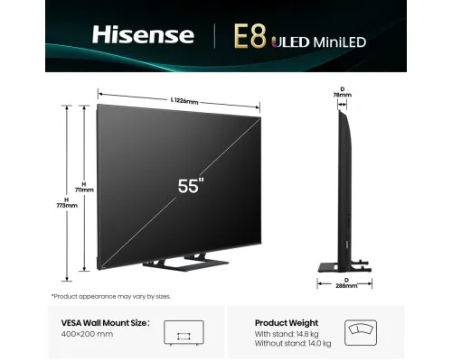 Телевізор Hisense 55E8Q