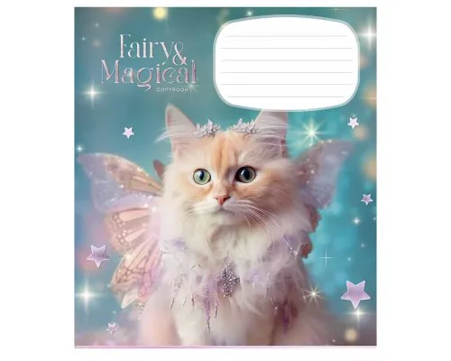 Зошит Школярик Fairy cats 12 аркушів лінія (012-3316L)