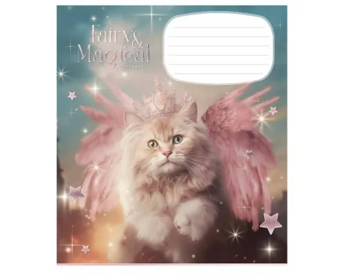 Зошит Школярик Fairy cats 12 аркушів лінія (012-3316L)