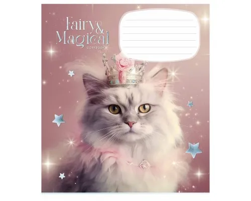 Зошит Школярик Fairy cats 12 аркушів лінія (012-3316L)