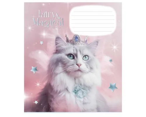 Зошит Школярик Fairy cats 12 аркушів лінія (012-3316L)