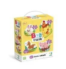 Пазл DoDo 4 в 1 Baby puzzle. Сільські тварини (300686)