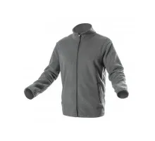 Кофта робоча Hoegert PASADER HT5K382-2XL 100% поліестер темно-сіра, 2XL (56) (HT5K382-2XL)