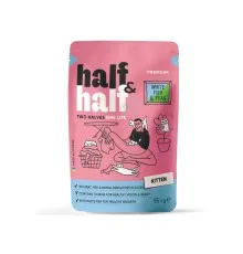 Вологий корм для кішок Half&Half для кошенят з білою рибою та горохом в желе 85 г (4820261921939)