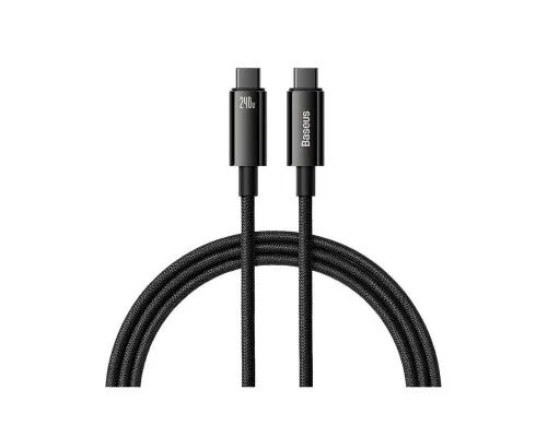 Дата кабель USB-C to USB-C 3.0m 240W black Baseus (CAWJ040201)