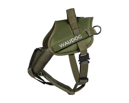 Шлея для собак WAUDOG PRO-2 світловідбивна, металевий фастекс M хакі (688231)