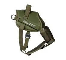 Шлея для собак WAUDOG PRO-2 світловідбивна, металевий фастекс M хакі (688231)