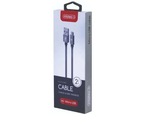 Дата кабель USB 2.0 AM to Micro 5P 2.0m CBGNYM2 grey Intaleo (1283126477683)