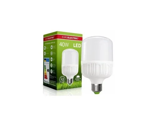 Лампочка EUROELECTRIC Plastic 40W E27 6500K 220V (LED-HP-40276(P))