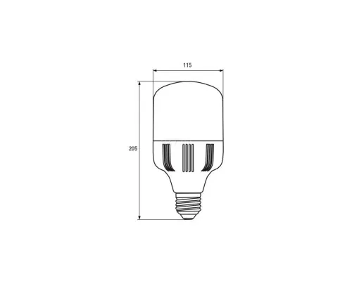 Лампочка EUROELECTRIC Plastic 40W E27 6500K 220V (LED-HP-40276(P))