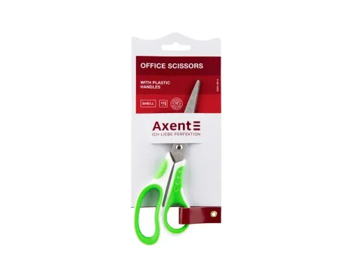 Ножиці Axent Shell, 18 см, біло-салатові (6304-09-A)