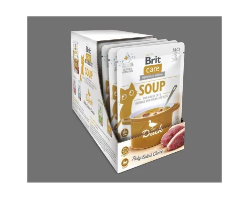 Вологий корм для кішок Brit Care Soup with Duck з качкою 75 г (8595602569182)