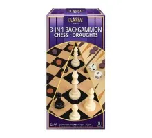 Настільна гра Ambassador Набір 3-in-1 Backgammon Chess Draughts (англ) (6337864)
