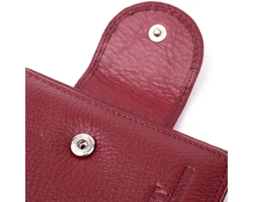 Гаманець ST Leather З натуральної шкіри Бордовий (22452)