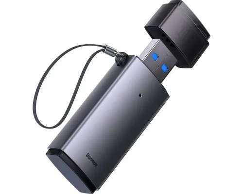 Зчитувач флеш-карт Baseus USB to SD/TF gray (WKQX060013)