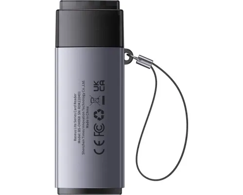 Зчитувач флеш-карт Baseus USB to SD/TF gray (WKQX060013)