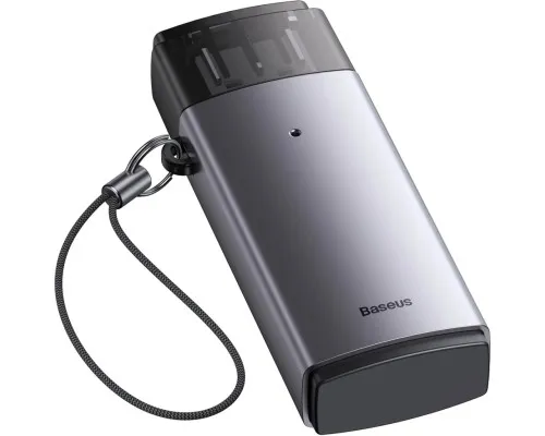 Зчитувач флеш-карт Baseus USB to SD/TF gray (WKQX060013)