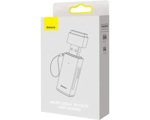 Зчитувач флеш-карт Baseus USB to SD/TF gray (WKQX060013)