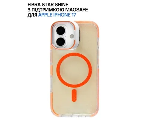 Чохол до мобільного телефона BeCover FIBRA Star Shine MagSafe Apple iPhone 17 Orange (715415)