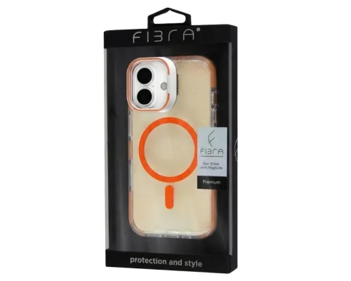 Чохол до мобільного телефона BeCover FIBRA Star Shine MagSafe Apple iPhone 17 Orange (715415)