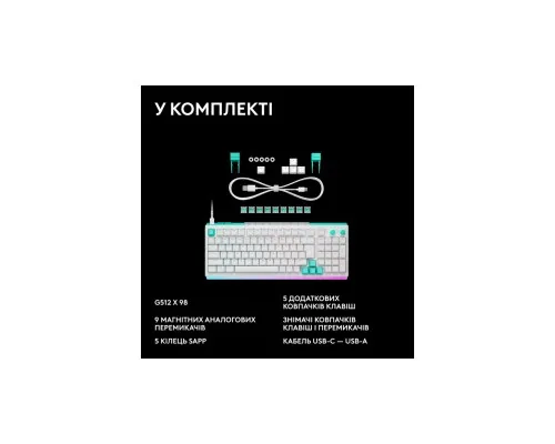 Клавіатура Logitech G512 X 98 Tactile Switch RGB USB UA White (920-014003)