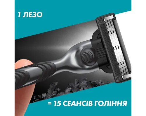 Бритва Gillette Mach3 Charcoal Деревне вугілля З 2 змінними картриджами (8700216074308)