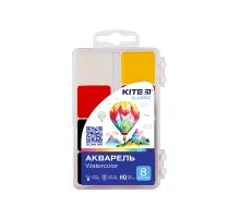 Акварельні фарби Kite Classic, 8 кольорів (K-065)