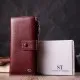 Гаманець ST Leather З натуральної шкіри Бордовий (22535)