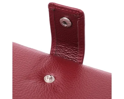 Гаманець ST Leather З натуральної шкіри Бордовий (22535)