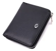 Гаманець ST Leather З натуральної шкіри Чорний (19488)