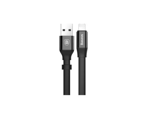Дата кабель USB 2.0 AM to Lightning 0.23m 2A black Baseus (CALMBJ-B01)