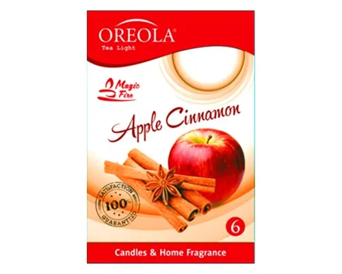 Ароматична свічка Oreola Яблуко і кориця 6 шт (5908252829200)
