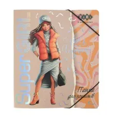 Папка для зошитів ZiBi SUPER GIRL, картонна, на гумці В5 (200 х 230 мм) (ZB.14990-10)