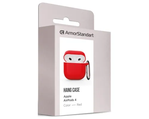 Чохол для навушників Armorstandart Hang Case для Apple AirPods 4 Red (ARM81293)