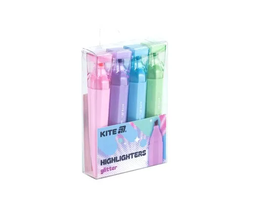 Набір маркерів Kite Highlighter Creative Glitter, набір з 4-х кольорів (K24-1146-4)