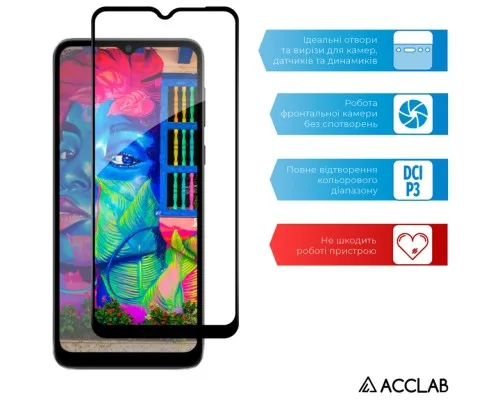 Скло захисне ACCLAB Full Glue MOTO E13 Black (1283126573620)