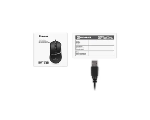 Мишка REAL-EL RM-530 USB Black (EL123200053)