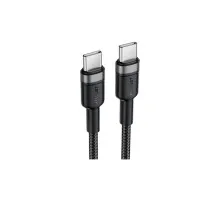 Дата кабель USB-C to USB-C 1.2m 60W black Acefast (6974316285137)