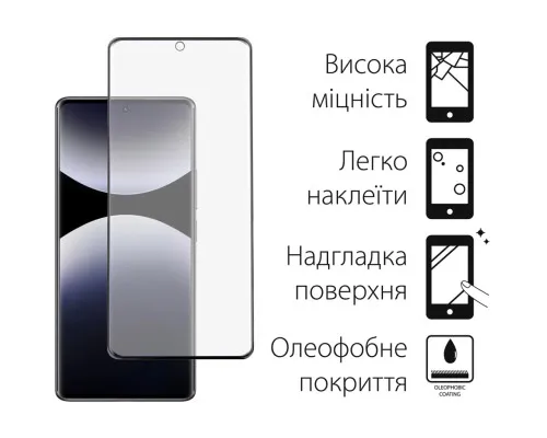 Скло захисне Dengos Xiaomi Redmi Note 14 Pro 4G / 5G + camera protection Black (DG-TGSCP-09)