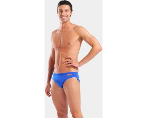 Плавки Arena Team Swim Briefs Solid 004773-803 синій, помаранчевий 85 (3468337731375)