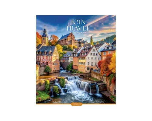Зошит Школярик Join Travel 96 аркушів клітинка (096-3680K)