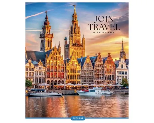 Зошит Школярик Join Travel 96 аркушів клітинка (096-3680K)