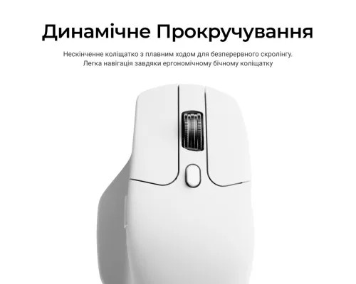 Мишка Keychron M6S Wireless/Bluetooth/USB White (M6S-B72)